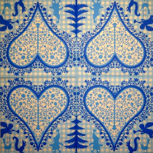 214 Heart / Hearts - 4-ply - Paper Design - Handkerchief